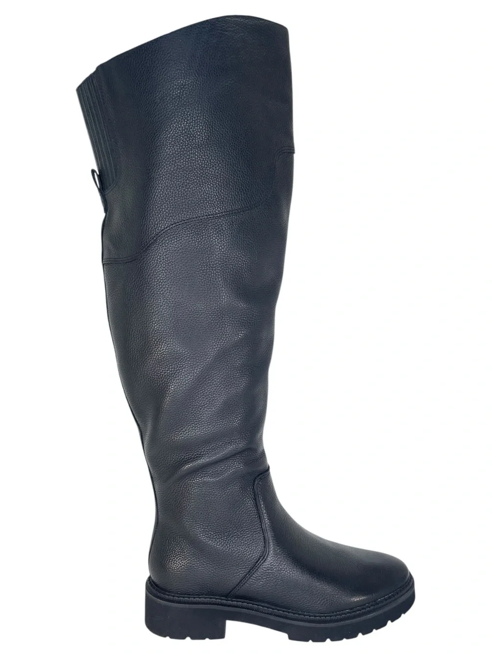 Naturalizer Scarlette Black Leather Wide Calf OTK Womens Boots Size 9M